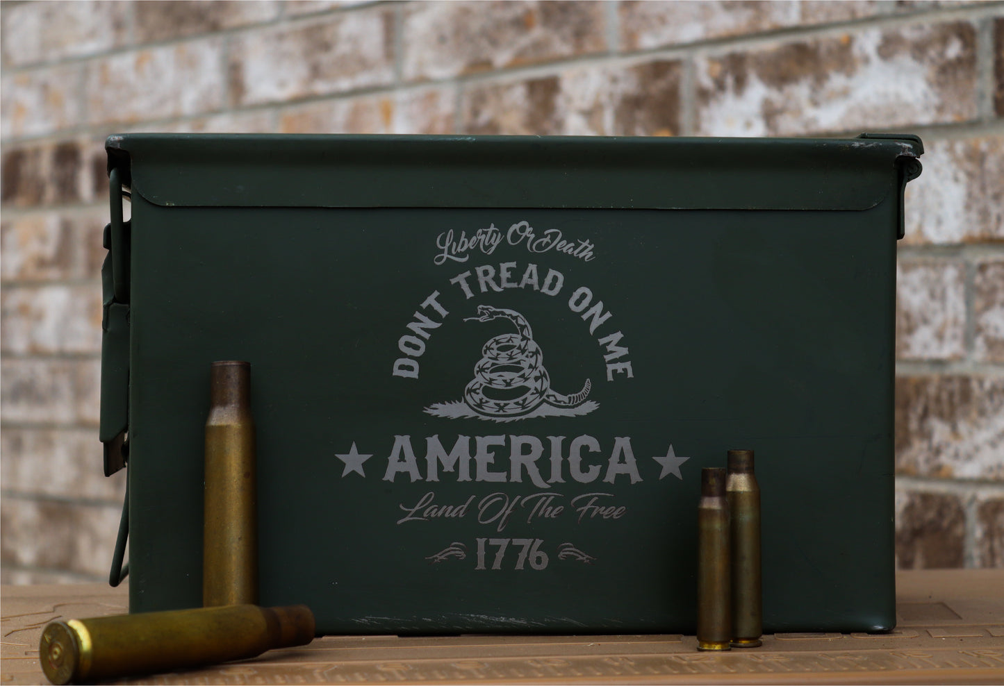 engraved metal utility can | custom laser engraving | Shop handmade apparel, homewares, gifts, & more at The Branded Iron. Or, contact us today for all your small business customization needs: tees, hats, cups, & more...we do it all. Proudly located in Boerne, Texas.