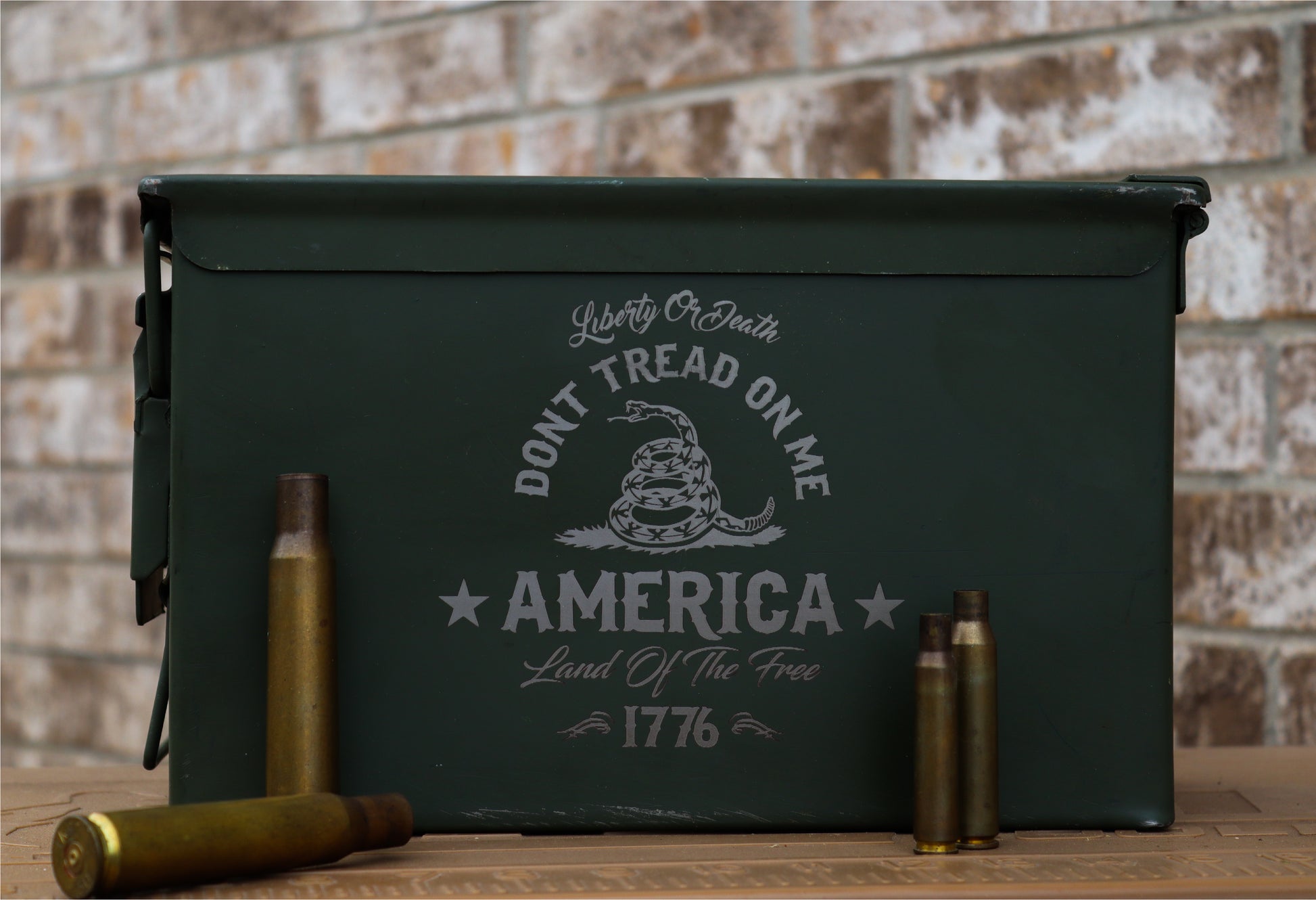 engraved metal utility can | custom laser engraving | Shop handmade apparel, homewares, gifts, & more at The Branded Iron. Or, contact us today for all your small business customization needs: tees, hats, cups, & more...we do it all. Proudly located in Boerne, Texas.