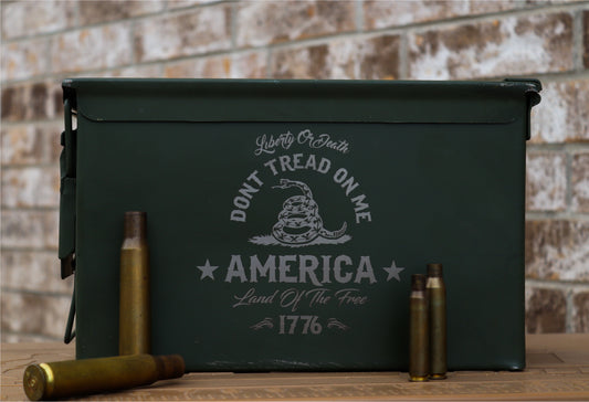 engraved metal utility can | custom laser engraving | Shop handmade apparel, homewares, gifts, & more at The Branded Iron. Or, contact us today for all your small business customization needs: tees, hats, cups, & more...we do it all. Proudly located in Boerne, Texas.