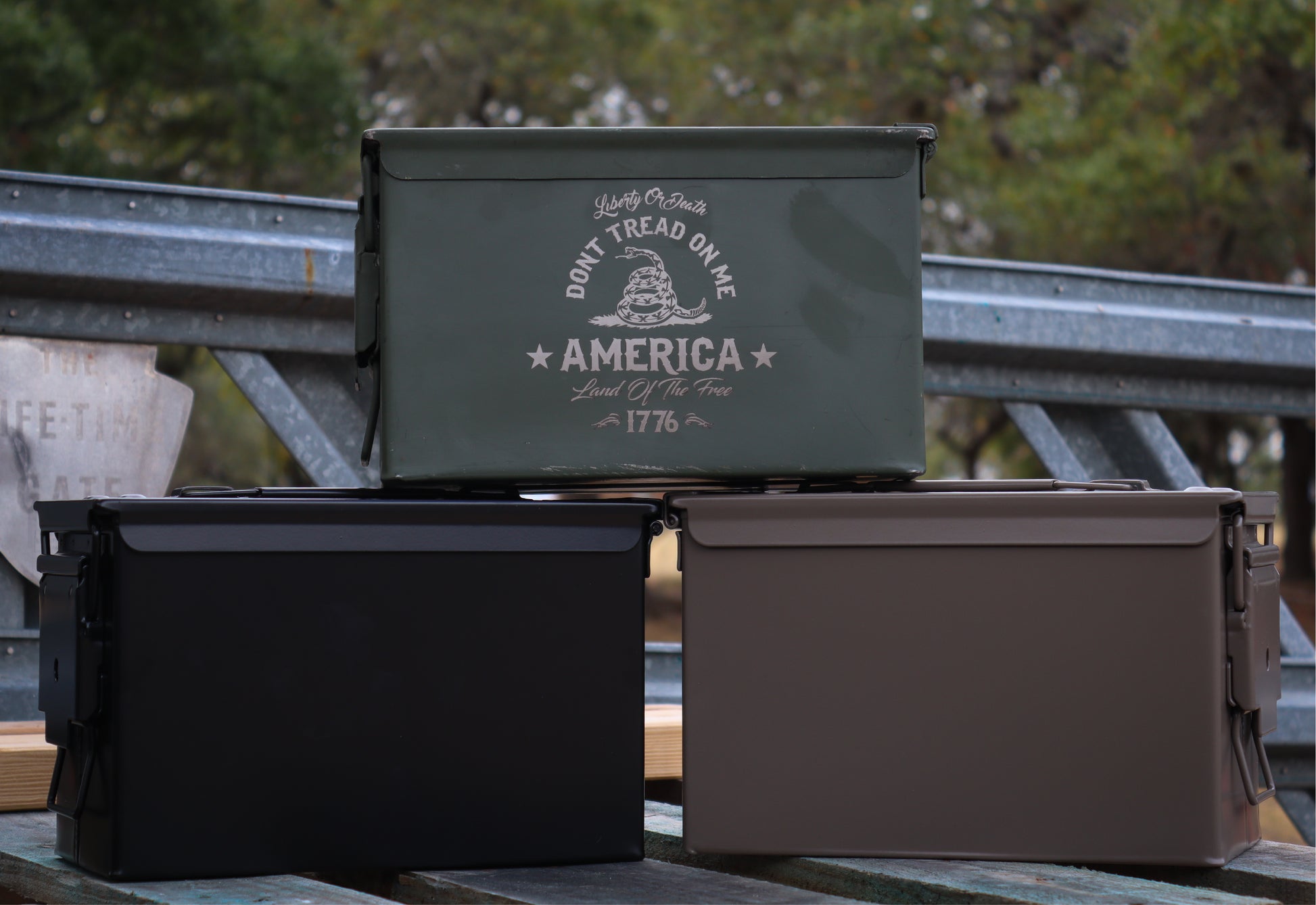 engraved metal utility can | custom laser engraving | Shop handmade apparel, homewares, gifts, & more at The Branded Iron. Or, contact us today for all your small business customization needs: tees, hats, cups, & more...we do it all. Proudly located in Boerne, Texas.