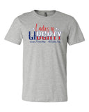 Ladies of Liberty logo tee shirt | Women's firearm group | Boerne, San Antonio, Texas Hill Country | Custom apparel from The Branded Iron