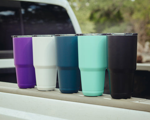 Custom engraved insulated cups tumblers | Shop handmade apparel, homewares, gifts, & more at The Branded Iron. Or, contact us today for all your small business customization needs: tees, hats, cups, & more...we do it all. Proudly located in Boerne, Texas.